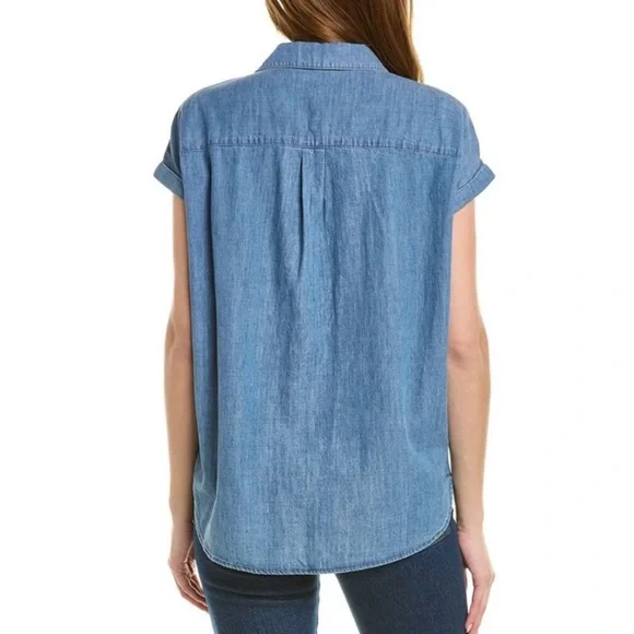 J. McLaughlin 💙 Erika Linen-blend blouse, amazing condition, size: M - Picture 4 of 16